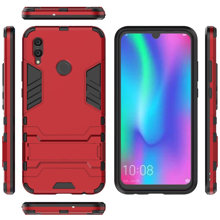 Cool Guard PC + TPU Combo Case with Kickstand for Huawei Honor 10 Lite - Red-2
