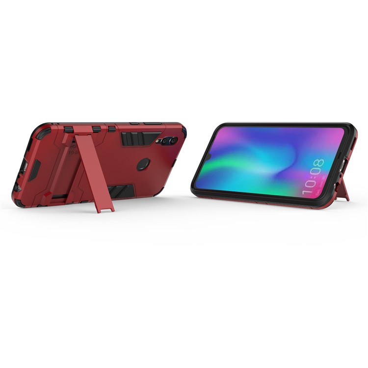 Cool Guard PC + TPU Combo Case with Kickstand for Huawei Honor 10 Lite - Red-3