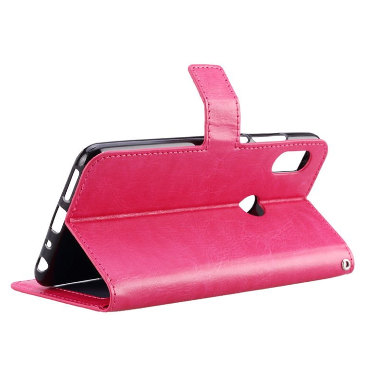 Crazy Horse Texture Wallet Stand Leather Cover for Huawei Honor 10 Lite/P Smart (2019) - Rose-5