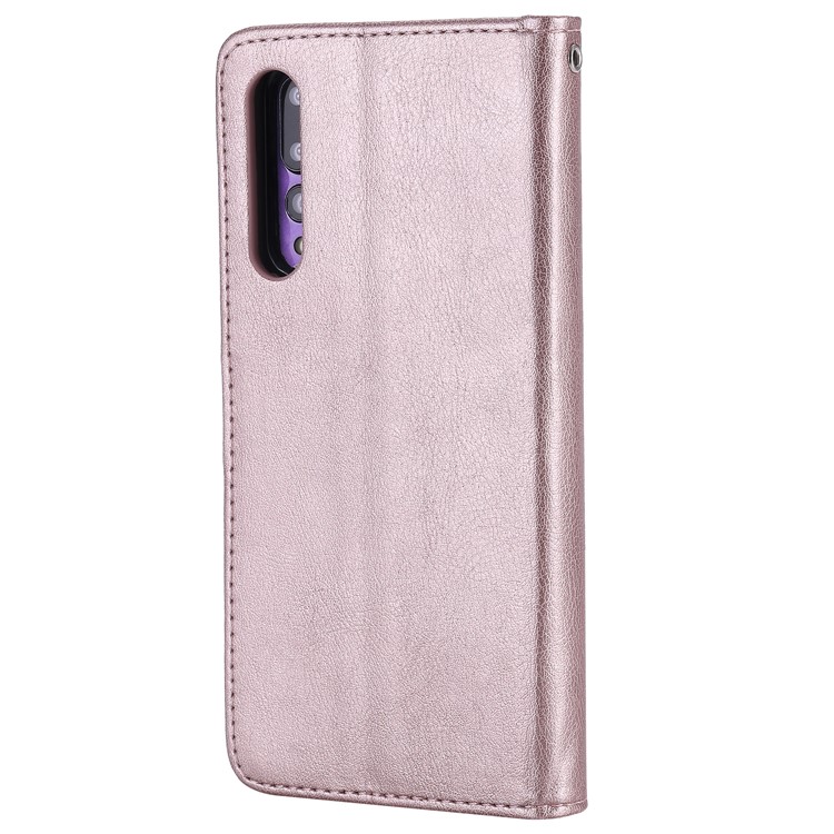 Magnetic Detachable 2-in-1 Wallet Leather Casing for Huawei P20 Pro - Rose Gold-3