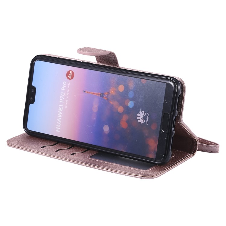 Magnetic Detachable 2-in-1 Wallet Leather Casing for Huawei P20 Pro - Rose Gold-5
