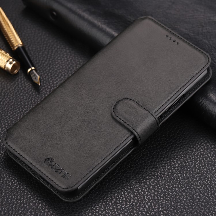AZNS Leather Stand Case with Card Slots for Huawei Mate 20 Lite - Black-1