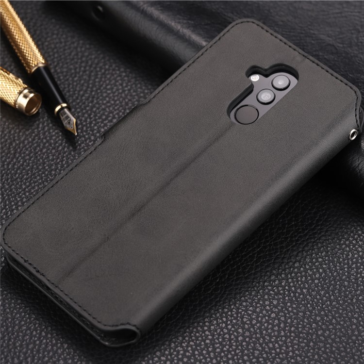 AZNS Leather Stand Case with Card Slots for Huawei Mate 20 Lite - Black-2