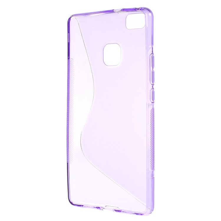 S-line Pattern TPU Gel Back Case for Huawei P9 Lite - Purple-2