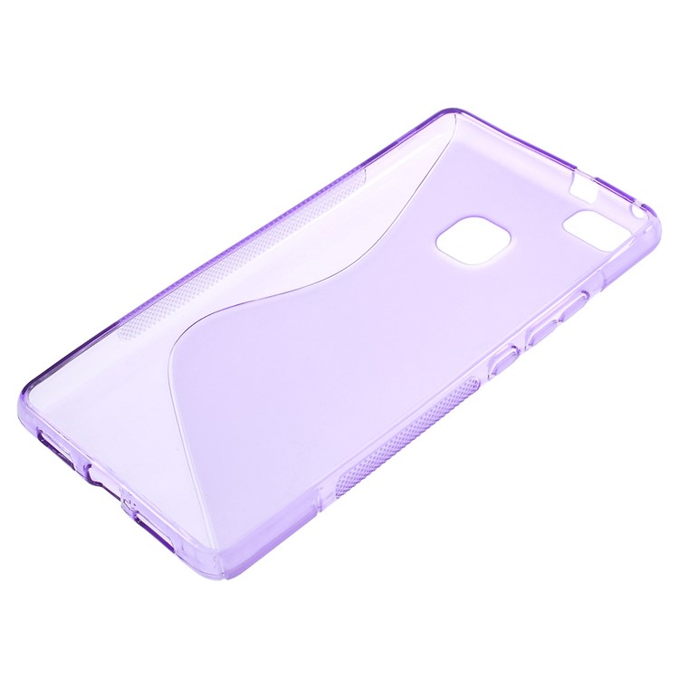 S-line Pattern TPU Gel Back Case for Huawei P9 Lite - Purple-3