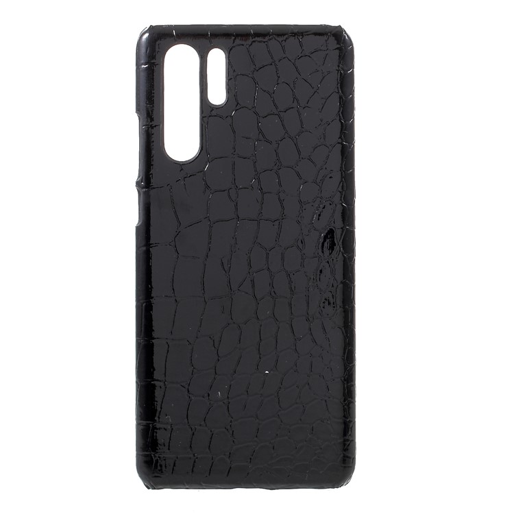 Leather Coated Plastic Phone Protection Casing for Huawei P30 Pro - Crocodile Texture-1