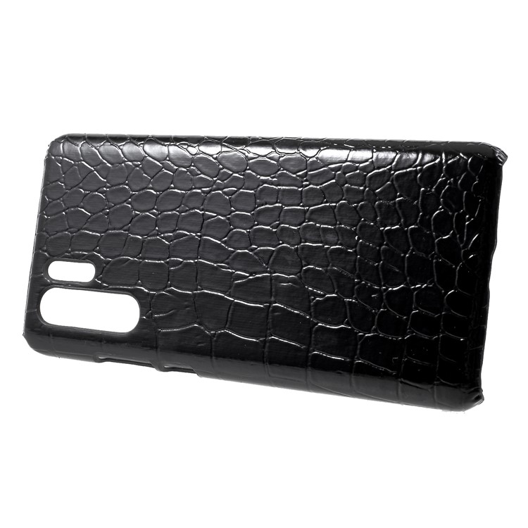 Leather Coated Plastic Phone Protection Casing for Huawei P30 Pro - Crocodile Texture-2