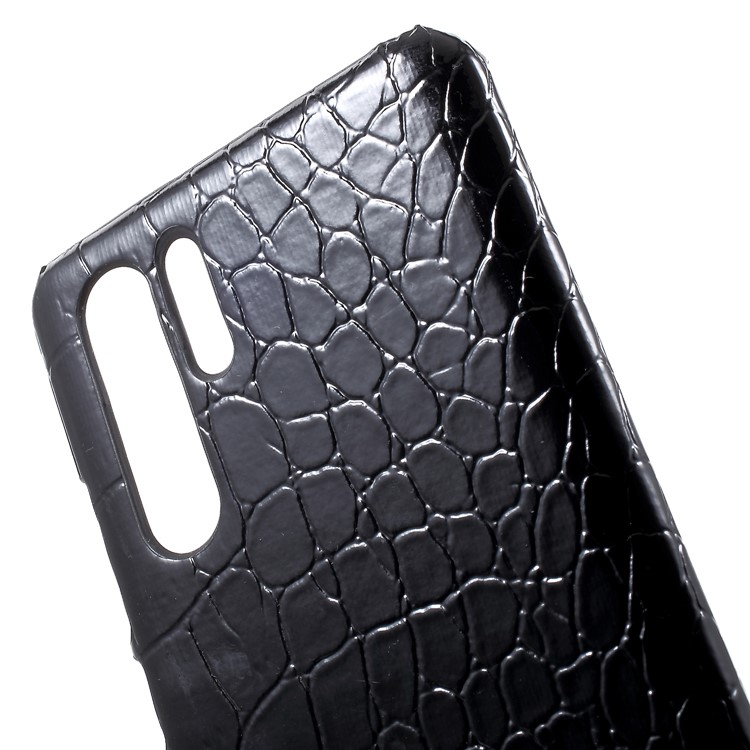Leather Coated Plastic Phone Protection Casing for Huawei P30 Pro - Crocodile Texture-4