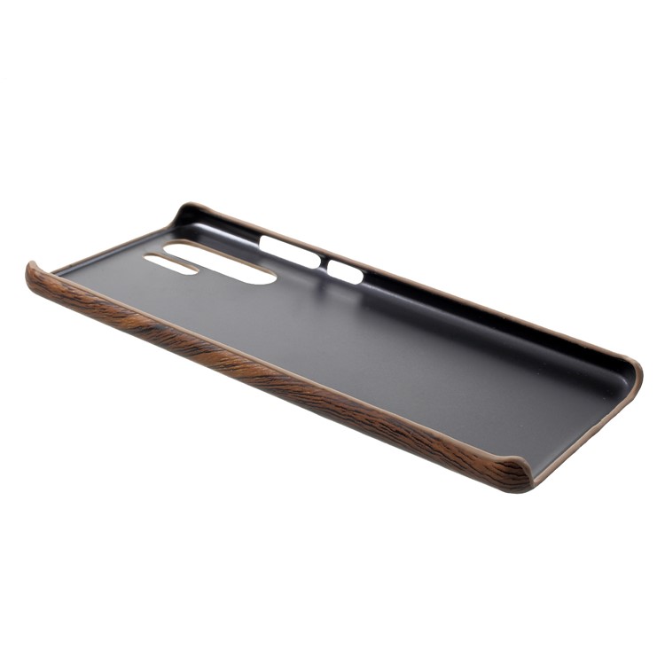Leather Coated Plastic Mobile Casing for Huawei P30 Pro - Wood Texture-3