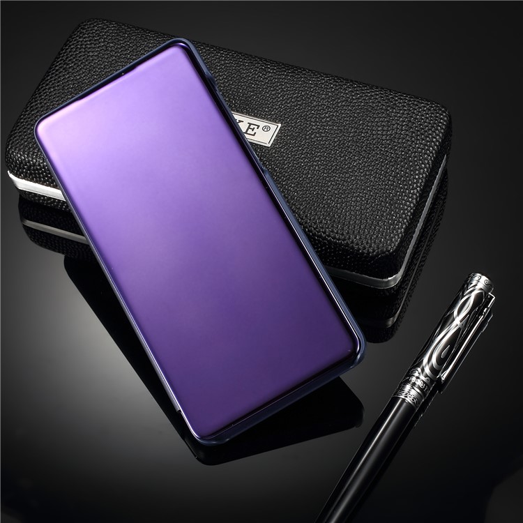 Plated Mirror Surface Leather Mobile Cover with View Window for Huawei P30 - Light Purple-5