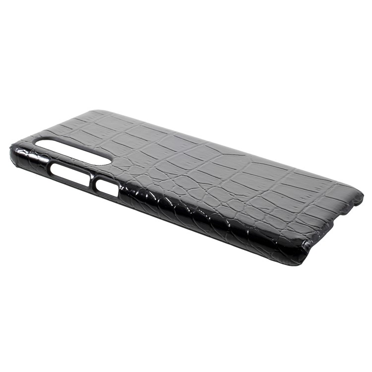 PU Leather Coated Hard PC Protector Casing for Huawei P30 - Crocodile Texture-2