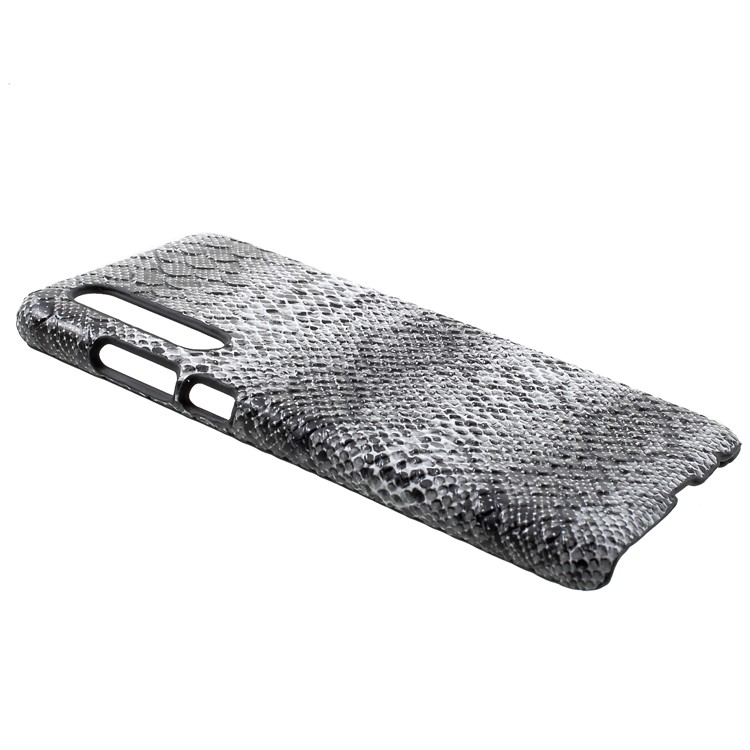 PU Leather Coated Plastic Protector Cell Phone Cover for Huawei P30 - Snake Texture-2