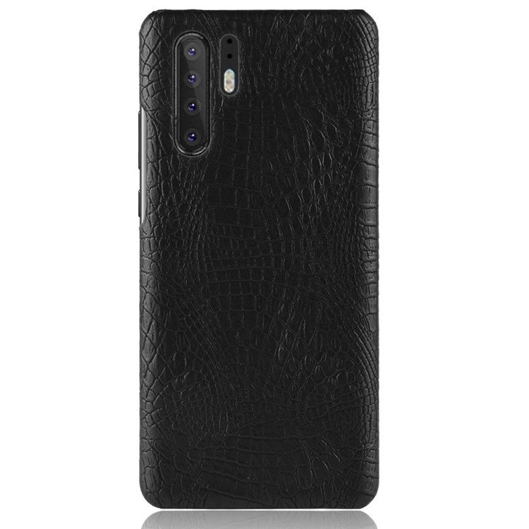 Crocodile Texture PU Leather Coated PC Phone Case for Huawei P30 Pro - Black-3