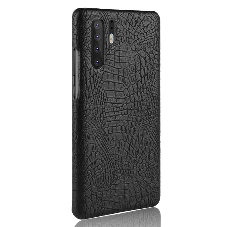 Crocodile Texture PU Leather Coated PC Phone Case for Huawei P30 Pro - Black-4