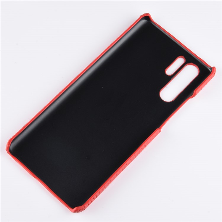 Crocodile Texture PU Leather Coated PC Phone Cover for Huawei P30 Pro - Red-2