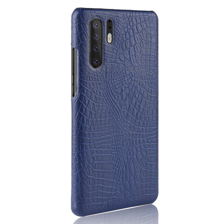 Crocodile Texture PU Leather Coated PC Phone Casing for Huawei P30 Pro - Blue-4