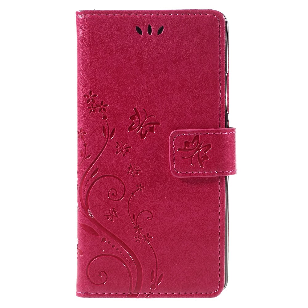 Butfly Wallet Stand Cuir Shell Pour Huawei P9 Lite - Rose