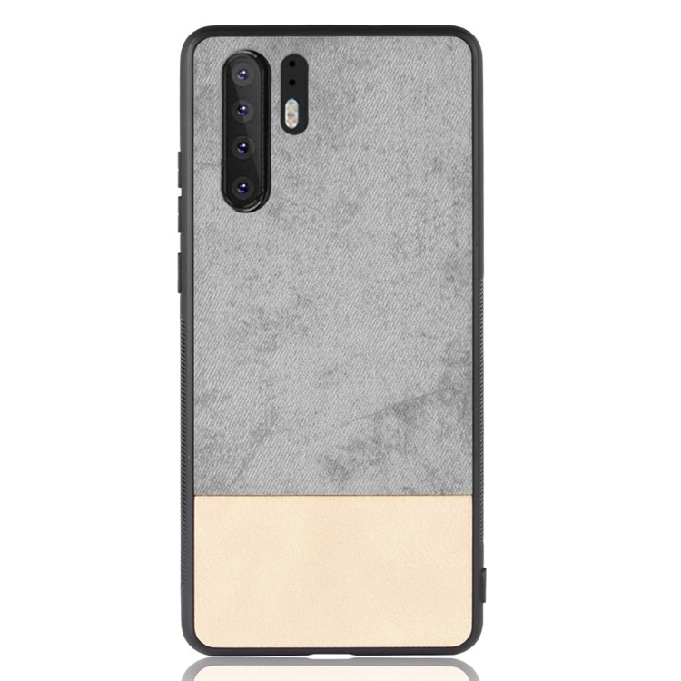 Bi-color Splicing PU Leather Coated PC + TPU Hybrid Case for Huawei P30 Pro - Grey-5