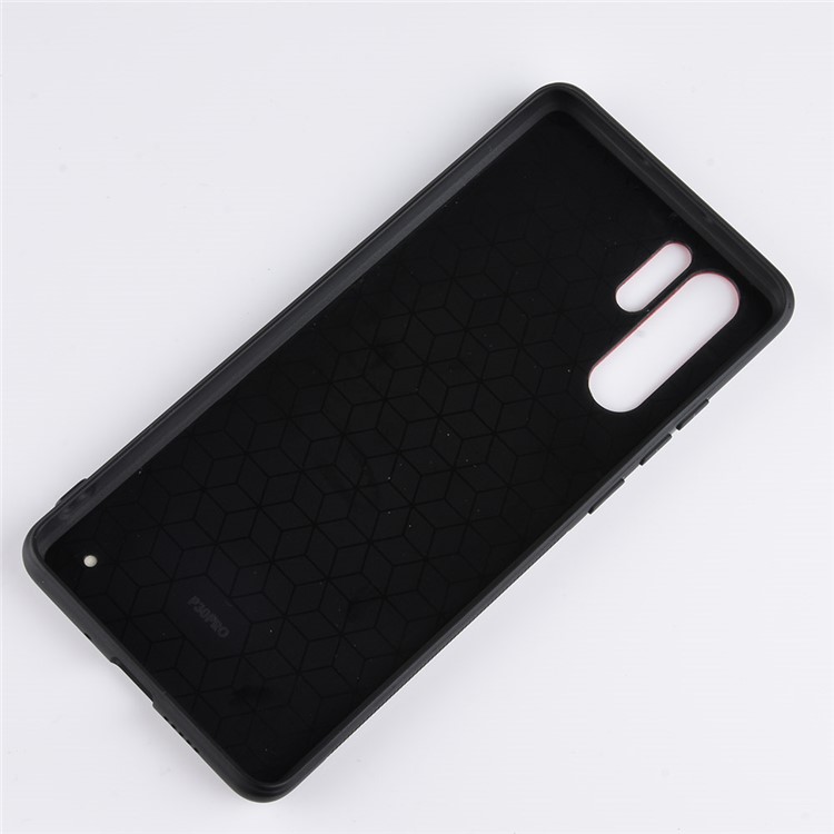 Bi-color Splicing PU Leather Coated PC + TPU Hybrid Cover for Huawei P30 Pro - Red-3