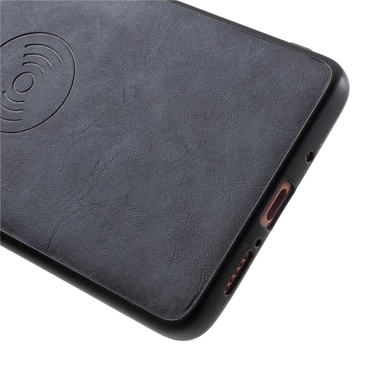 PU Leather Coated TPU Protection Cover for Huawei Mate 20 (Built-in Magnetic Holder Metal Sheet) - Grey-5