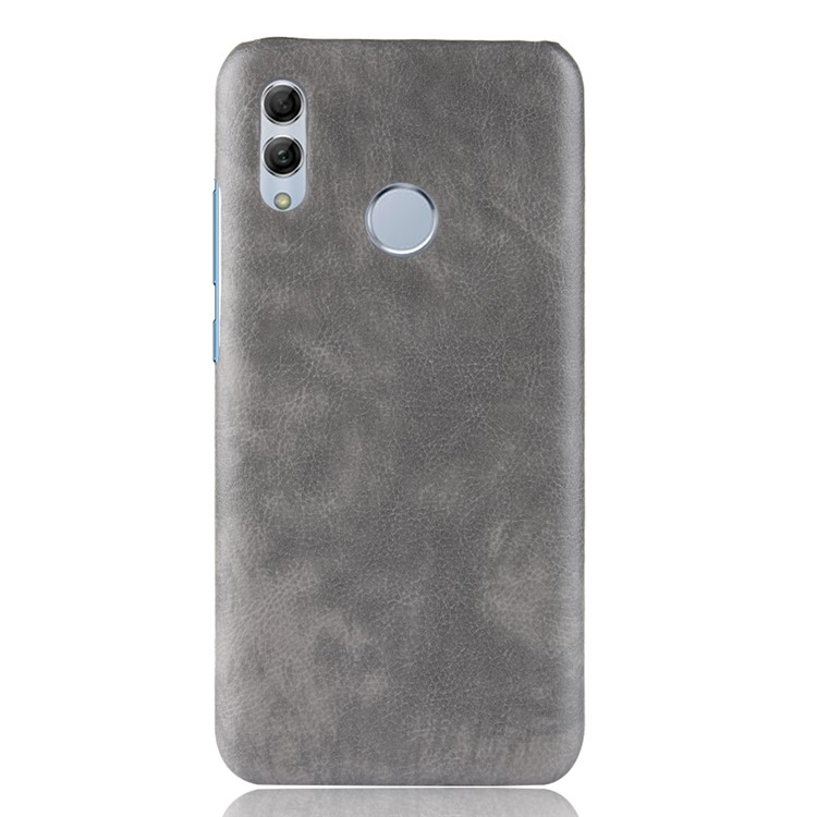 Litchi Texture PU Leather Coated Plastic Mobile Cover for Huawei P Smart (2019) - Grey-3