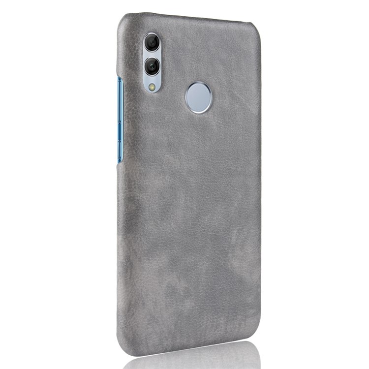 Litchi Texture PU Leather Coated Plastic Mobile Cover for Huawei P Smart (2019) - Grey-4