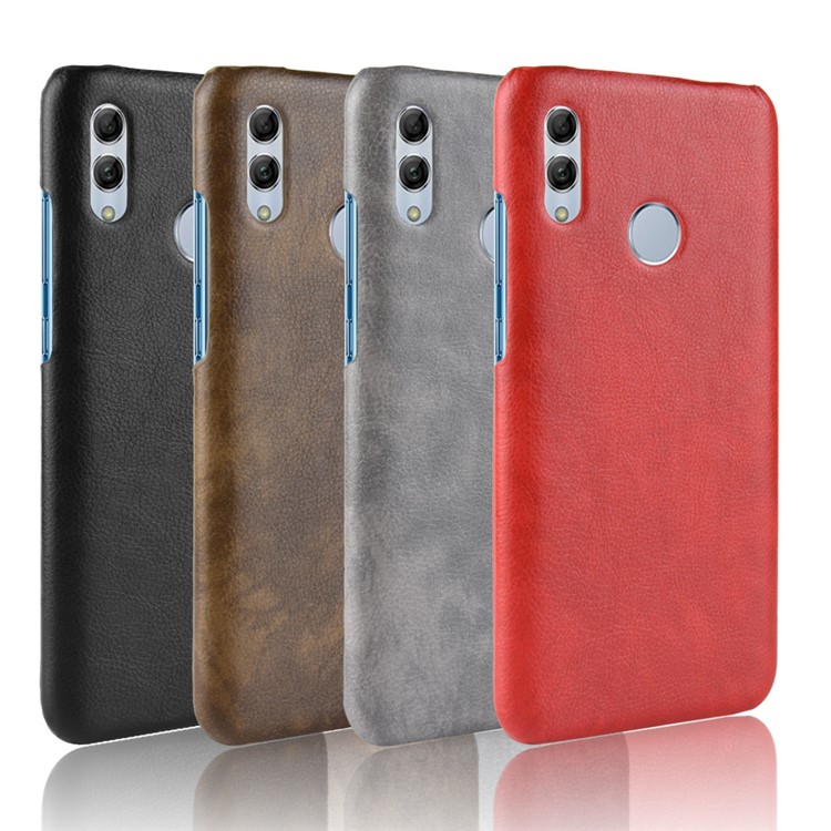 Litchi Texture PU Leather Coated Plastic Mobile Cover for Huawei P Smart (2019) - Grey-6
