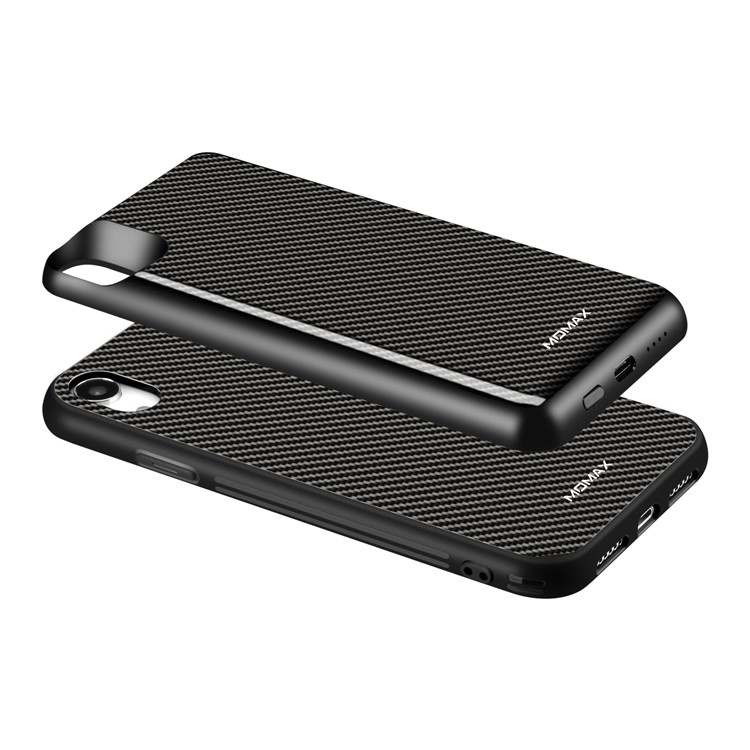 MOMAX Q.Power Pack Magnetic Phone Case 5000mAh Wireless Battery Pack iPhone XR - Carbon Fiber Texture-10
