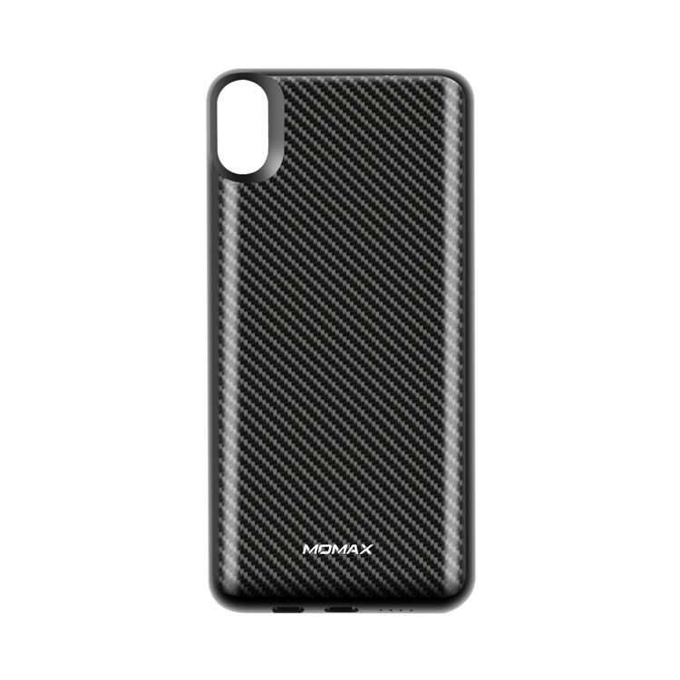 MOMAX Q.Power Pack Magnetic Phone Case 5000mAh Wireless Battery Pack iPhone XR - Carbon Fiber Texture-5
