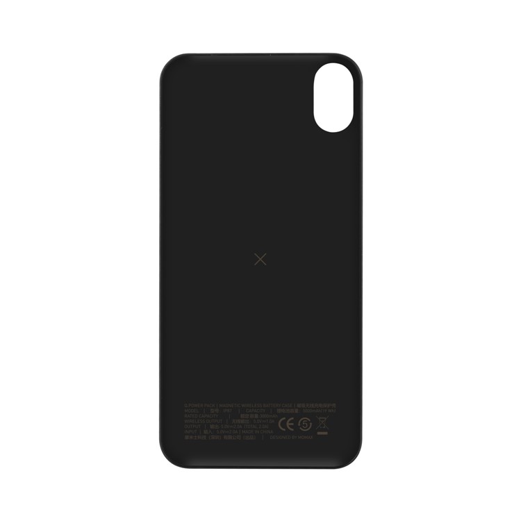 MOMAX Q.Power Pack Magnetic Phone Case 5000mAh Wireless Battery Pack iPhone XR - Carbon Fiber Texture-6