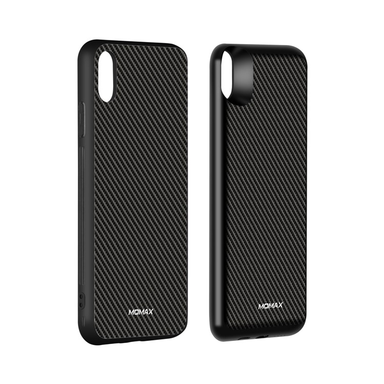 MOMAX Q.Power Pack Magnetic Phone Case 5000mAh Wireless Battery Pack iPhone XR - Carbon Fiber Texture-7
