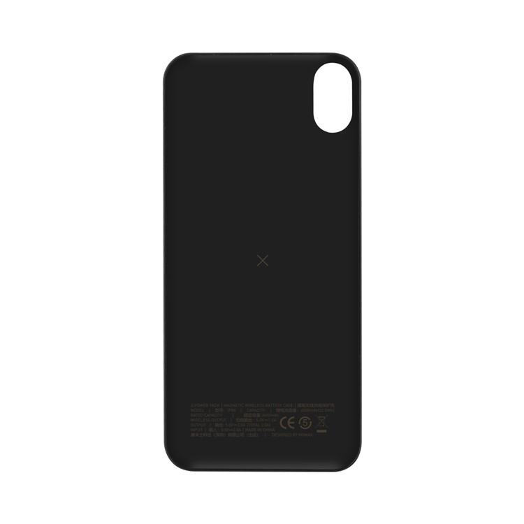 MOMAX Q. Pacote De Poder 6000 Mah Bateria Magnética Externa Sem Fio Pacote De Proteção Case Para Iphone Xs Max - Textura De Fibra De Carbono-6