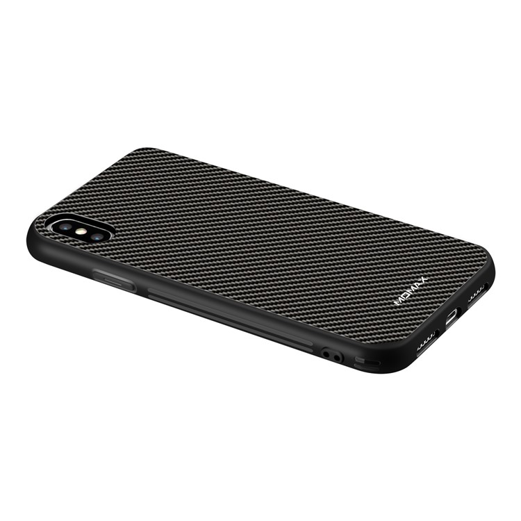 MOMAX Q. Pacote De Poder 6000 Mah Bateria Magnética Externa Sem Fio Pacote De Proteção Case Para Iphone Xs Max - Textura De Fibra De Carbono-9