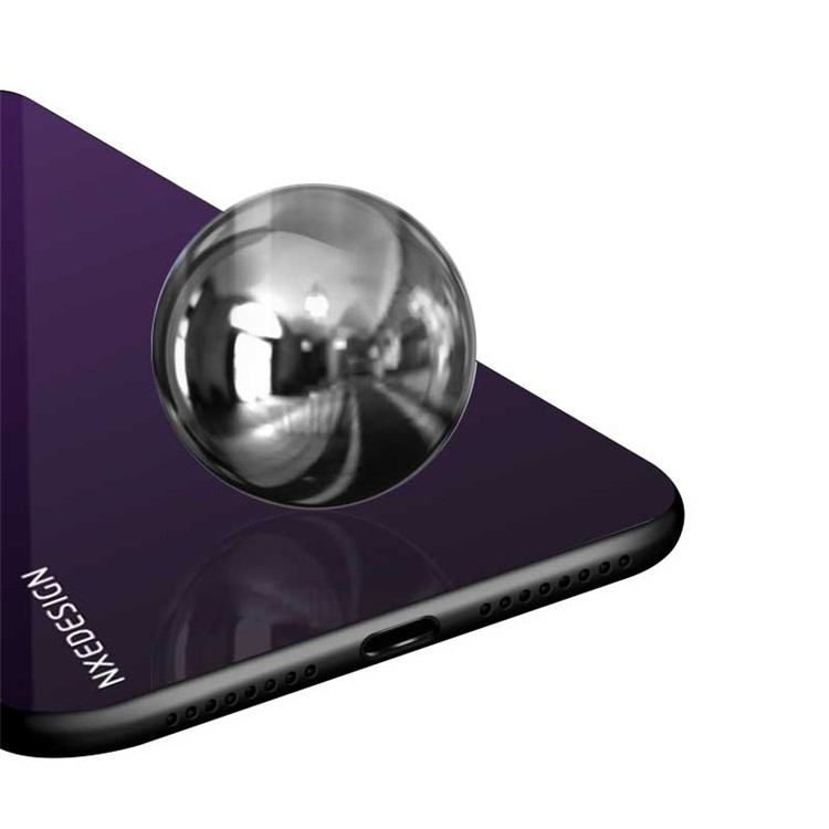 NXE Tempered Glass Back + TPU Hybrid Protection Case for Huawei Mate 20 Pro - Dark Purple-3