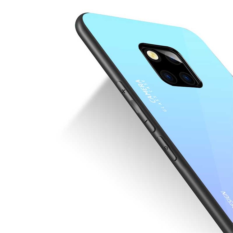 NXE Tempered Glass Back + TPU Combo Shell Case for Huawei Mate 20 Pro - Baby Blue-2