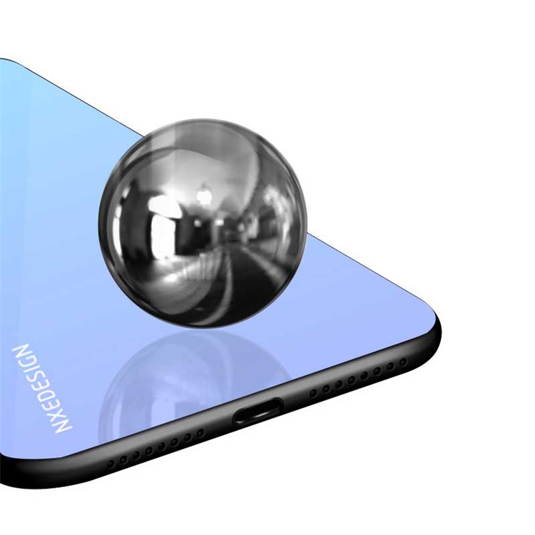 NXE Tempered Glass Back + TPU Combo Shell Case for Huawei Mate 20 Pro - Baby Blue-3