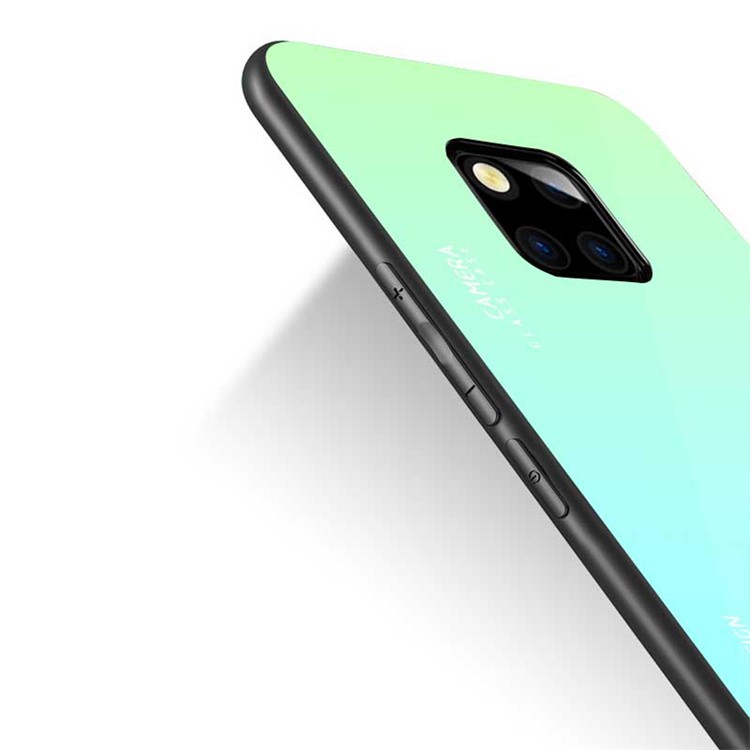 NXE Tempered Glass Back + TPU Hybrid Case for Huawei Mate 20 Pro - Green-2