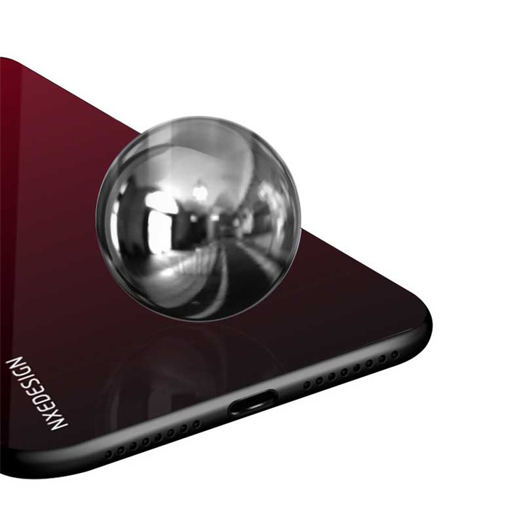 NXE Tempered Glass Back + TPU Cell Phone Case for Huawei Mate 20 - Red-5