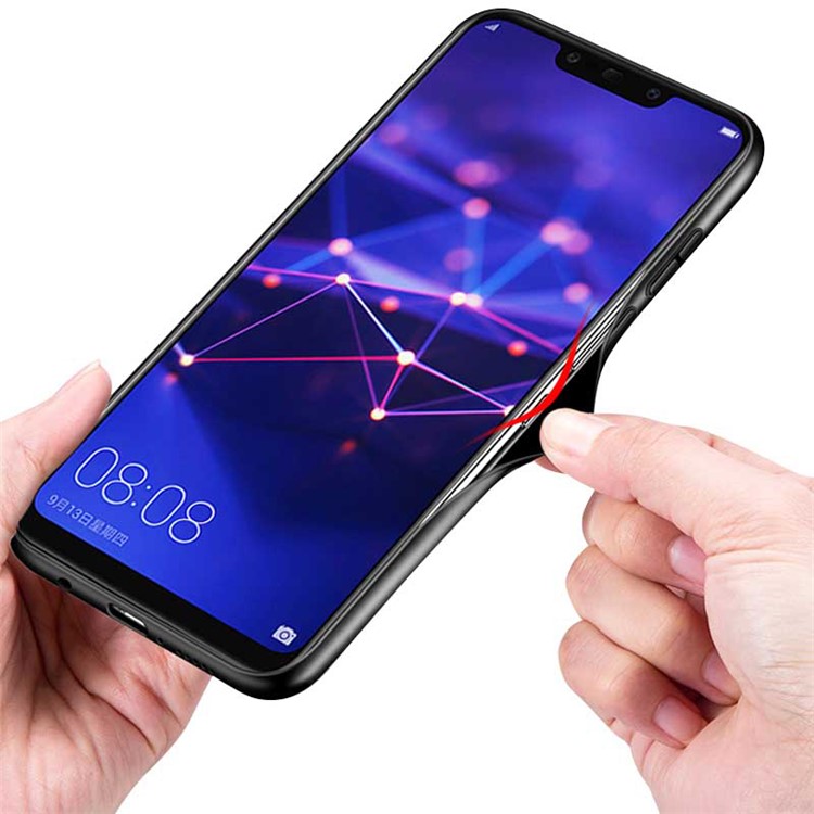 NXE Tempered Glass Back + TPU Mobile Casing for Huawei Mate 20 Lite - Yellow / Pink-3