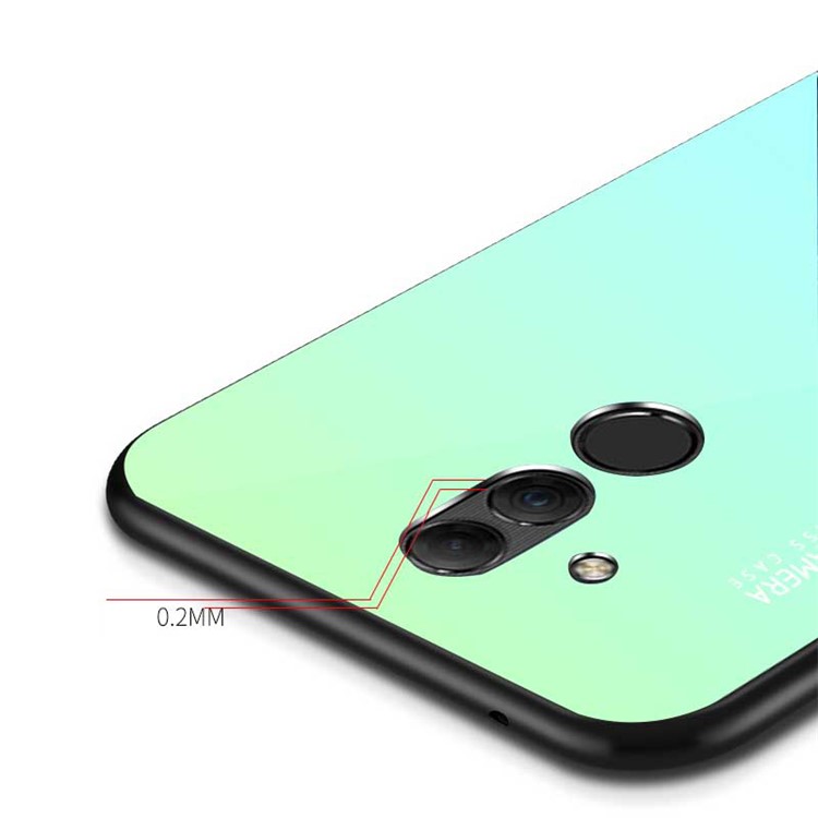 NXE Tempered Glass Back + TPU Hybrid Protection Cover for Huawei Mate 20 Lite - Green-4