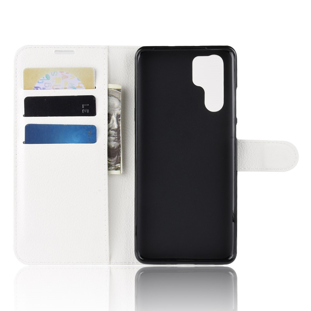 Litchi Texture Wallet Leather Protection Shell for Huawei P30 Pro - White-5