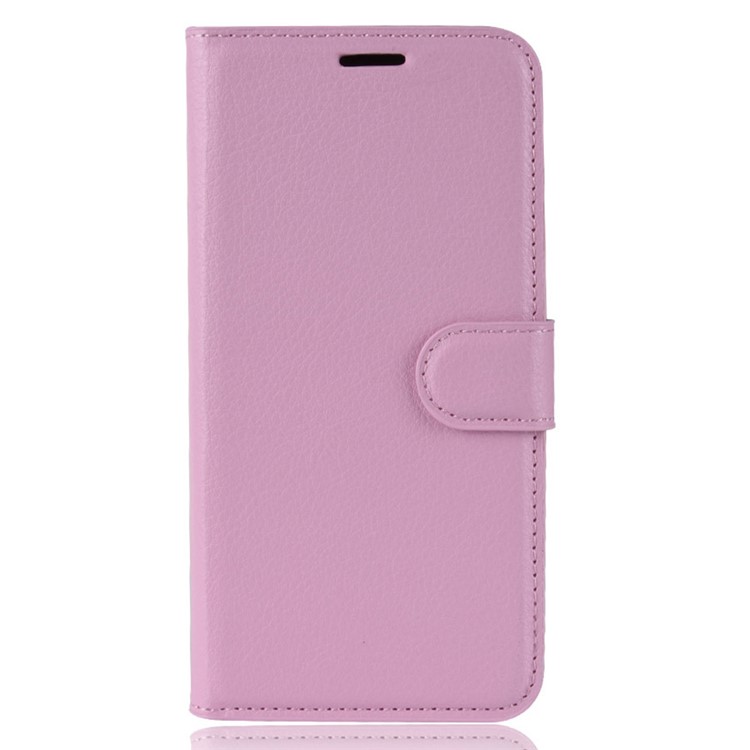 Litchi Texture Wallet Leather Mobile Phone Cover for Huawei P30 Pro Stand Phone Accessory - Pink-2