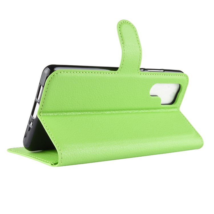 Litchi Texture Wallet Leather Phone Shell for Huawei P30 Pro - Green-6