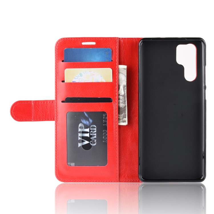 Crazy Horse Magnetic Stand Wallet Leather Mobile Phone Cover for Huawei P30 Pro - Red-6