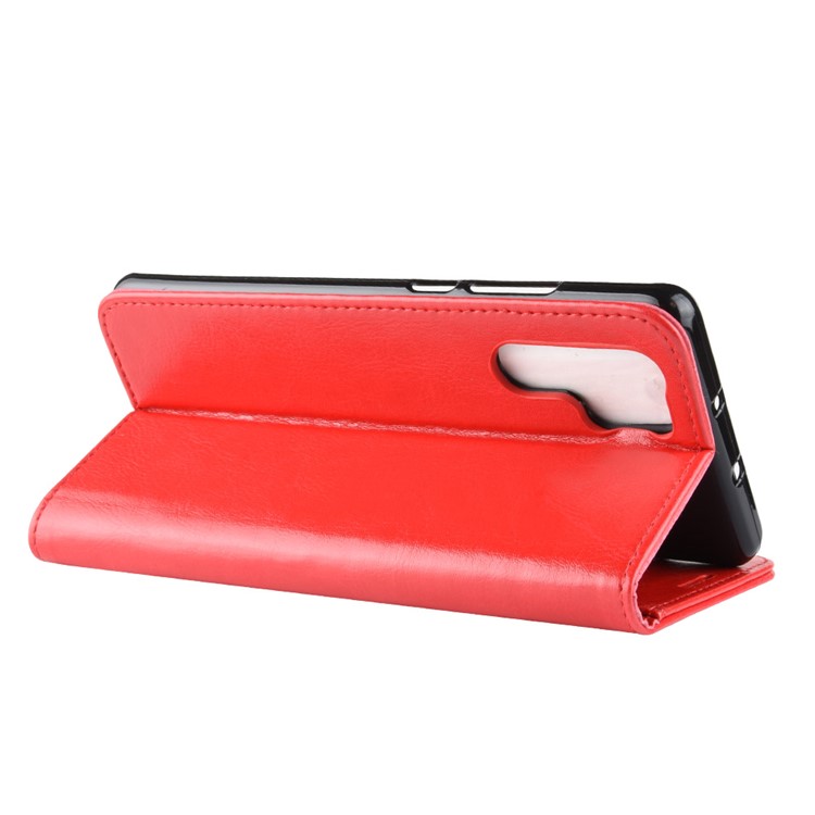 Crazy Horse Magnetic Stand Wallet Leather Mobile Phone Cover for Huawei P30 Pro - Red-8