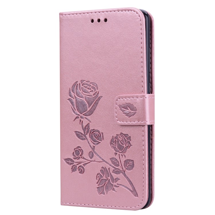 HAT PRINCE Imprinted Rose Wallet Leather Phone Case for Huawei Mate 20 - Pink-2