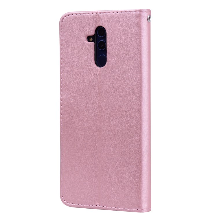 HAT PRINCE Imprinted Rose Wallet Leather Phone Case for Huawei Mate 20 Lite - Pink-3