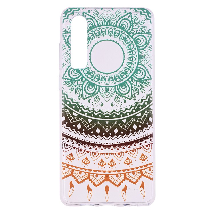 Printing Pattern TPU Mobile Case for Huawei P30 - Colorful Lace-2