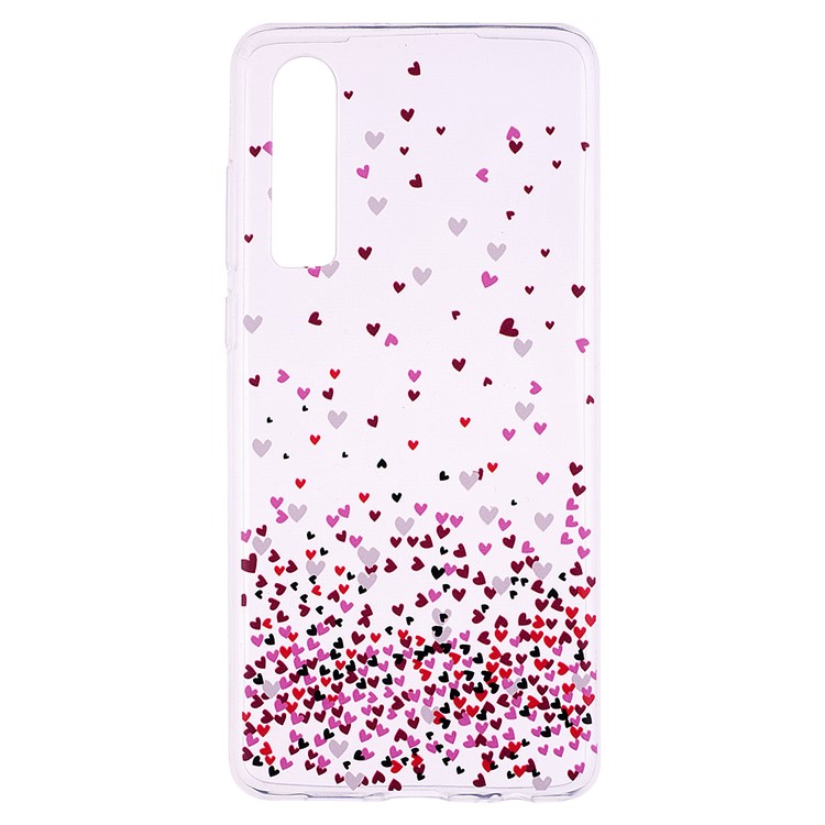 Printing Pattern TPU Mobile Shell for Huawei P30 - Colorful Love Hearts-2