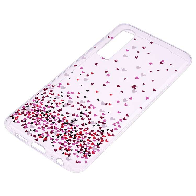 Printing Pattern TPU Mobile Shell for Huawei P30 - Colorful Love Hearts-3